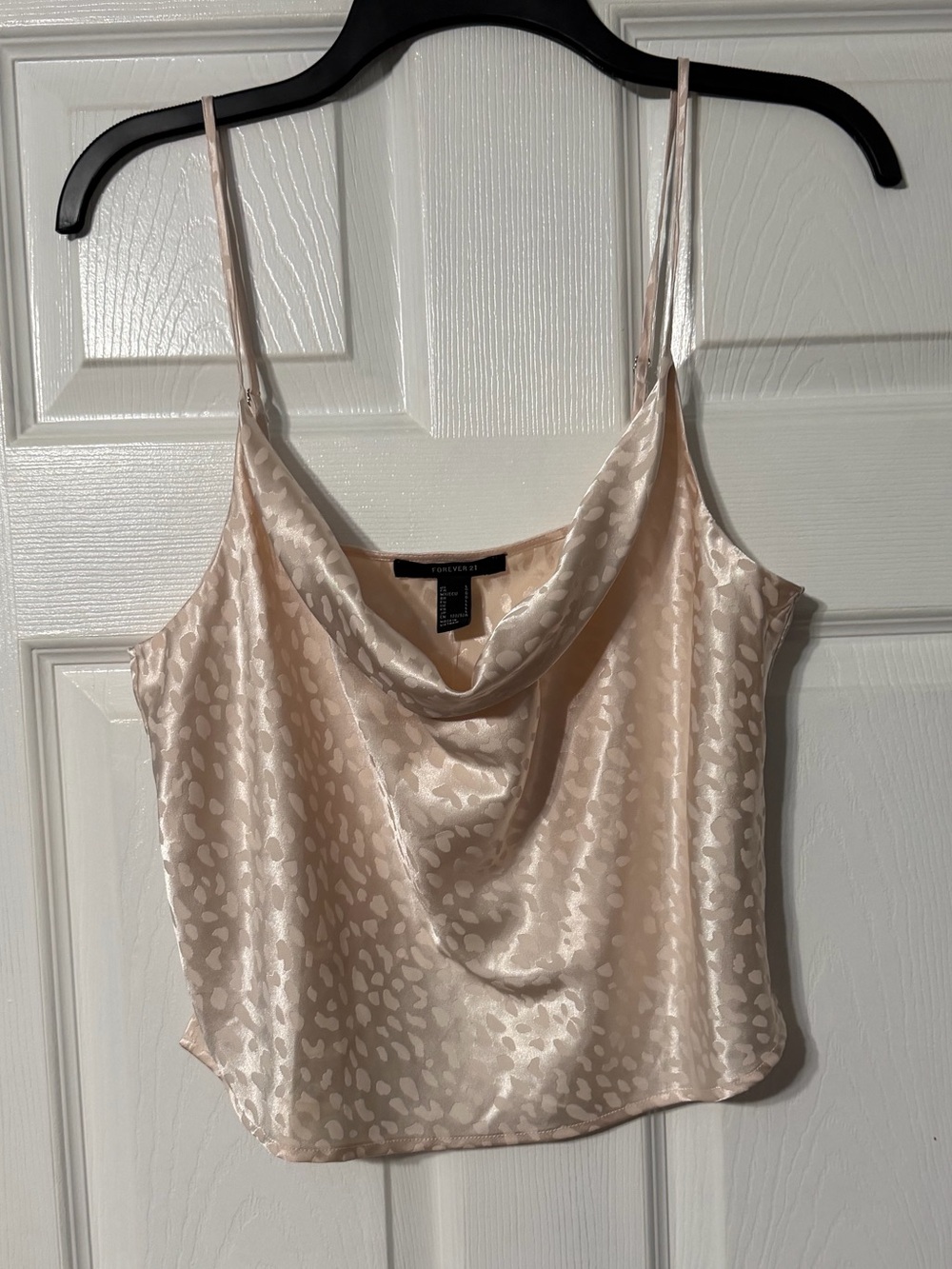 NWT Forever 21 Satin Cowl Neck Cami in Ivory